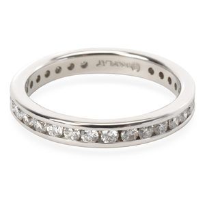 Channel Set Round Cut Diamond Eternity Band in Platinum 0.64 CTW